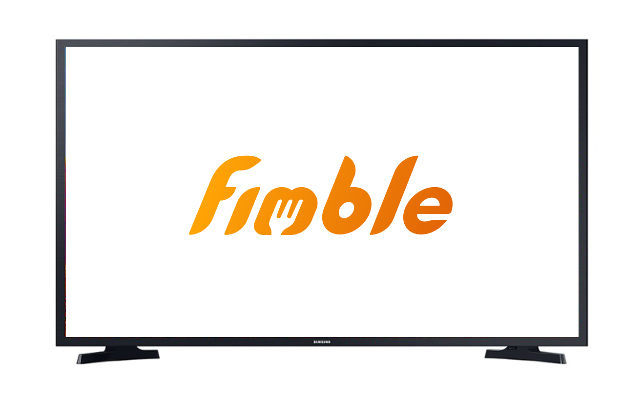 Tv with fimble logo